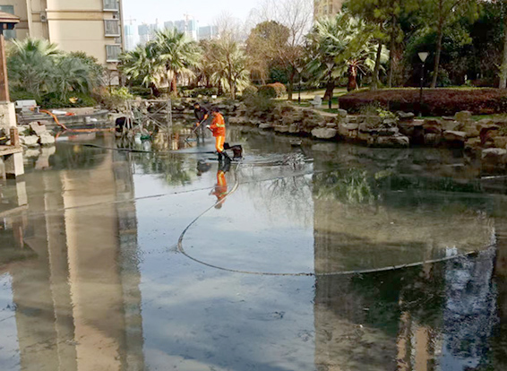文峰景观池淤泥清理